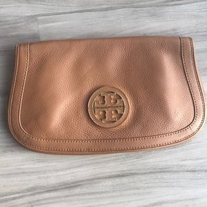 Tory Burch brown clutch